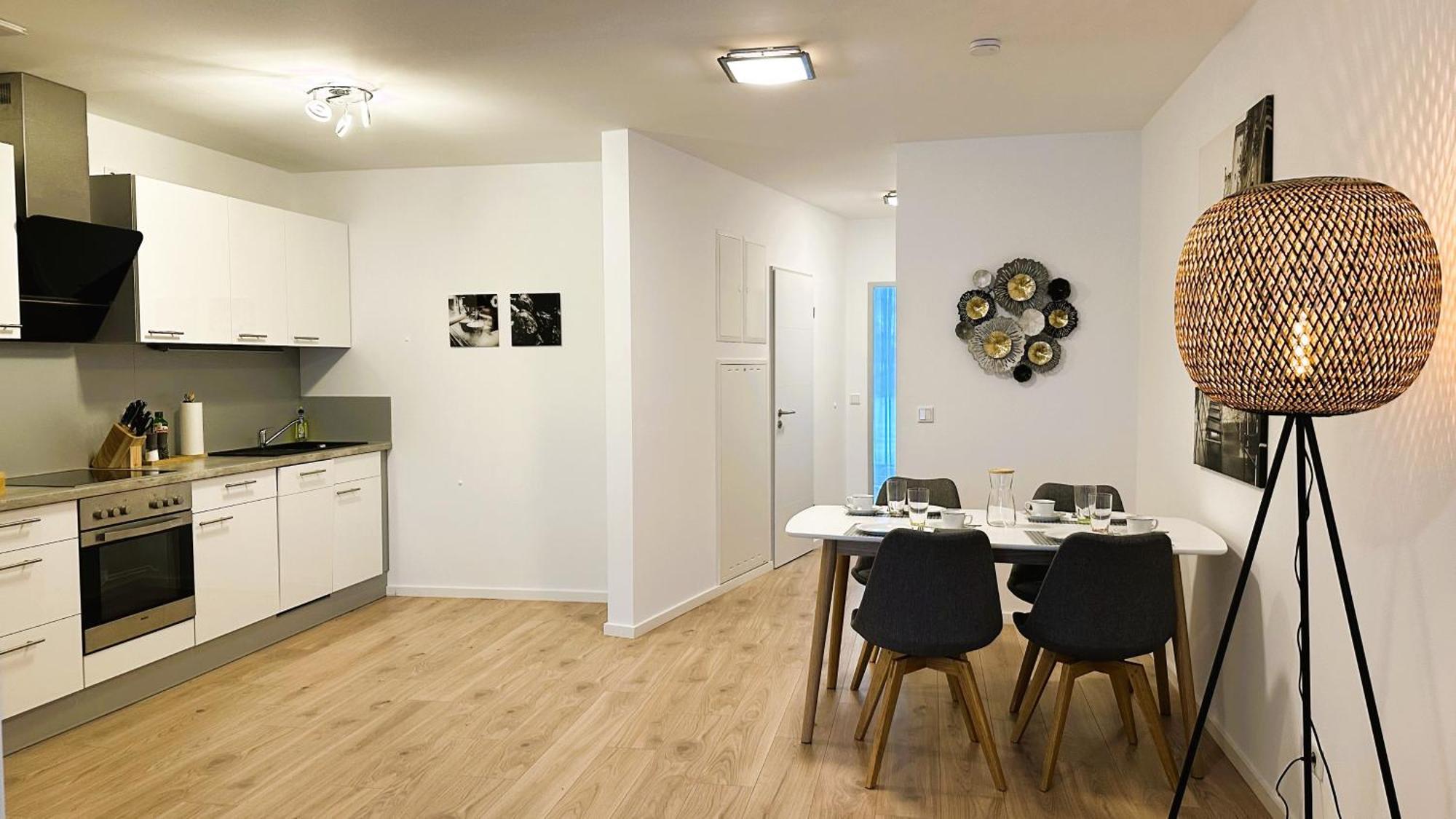 Bohnapartments - Nordkap-Suiten - Gratis Parkplatz - Moderner Neubau - Erdgeschoss - Fussbodenheizung Ερφούρτη Δωμάτιο φωτογραφία