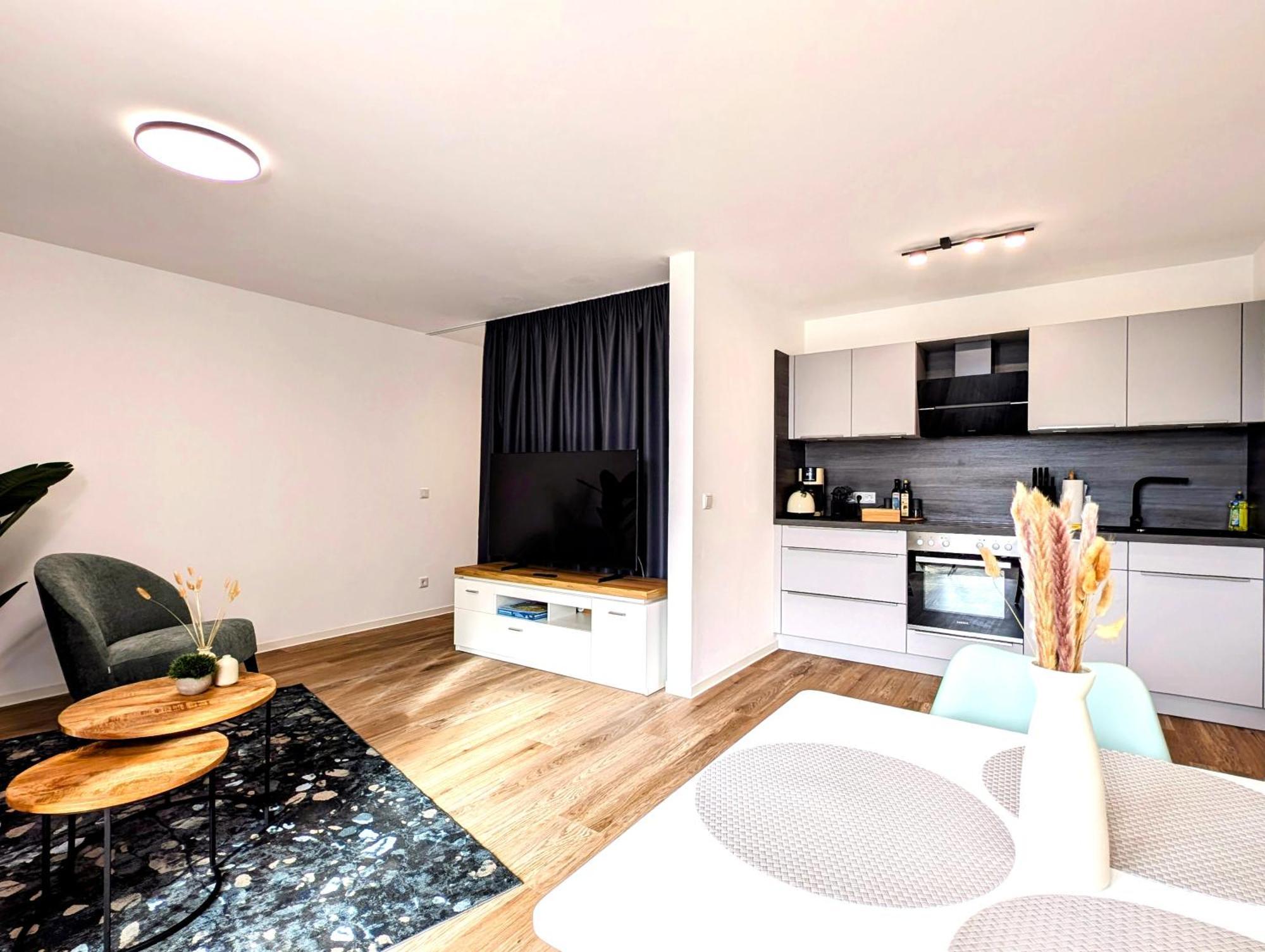 Bohnapartments - Nordkap-Suiten - Gratis Parkplatz - Moderner Neubau - Erdgeschoss - Fussbodenheizung Ερφούρτη Δωμάτιο φωτογραφία